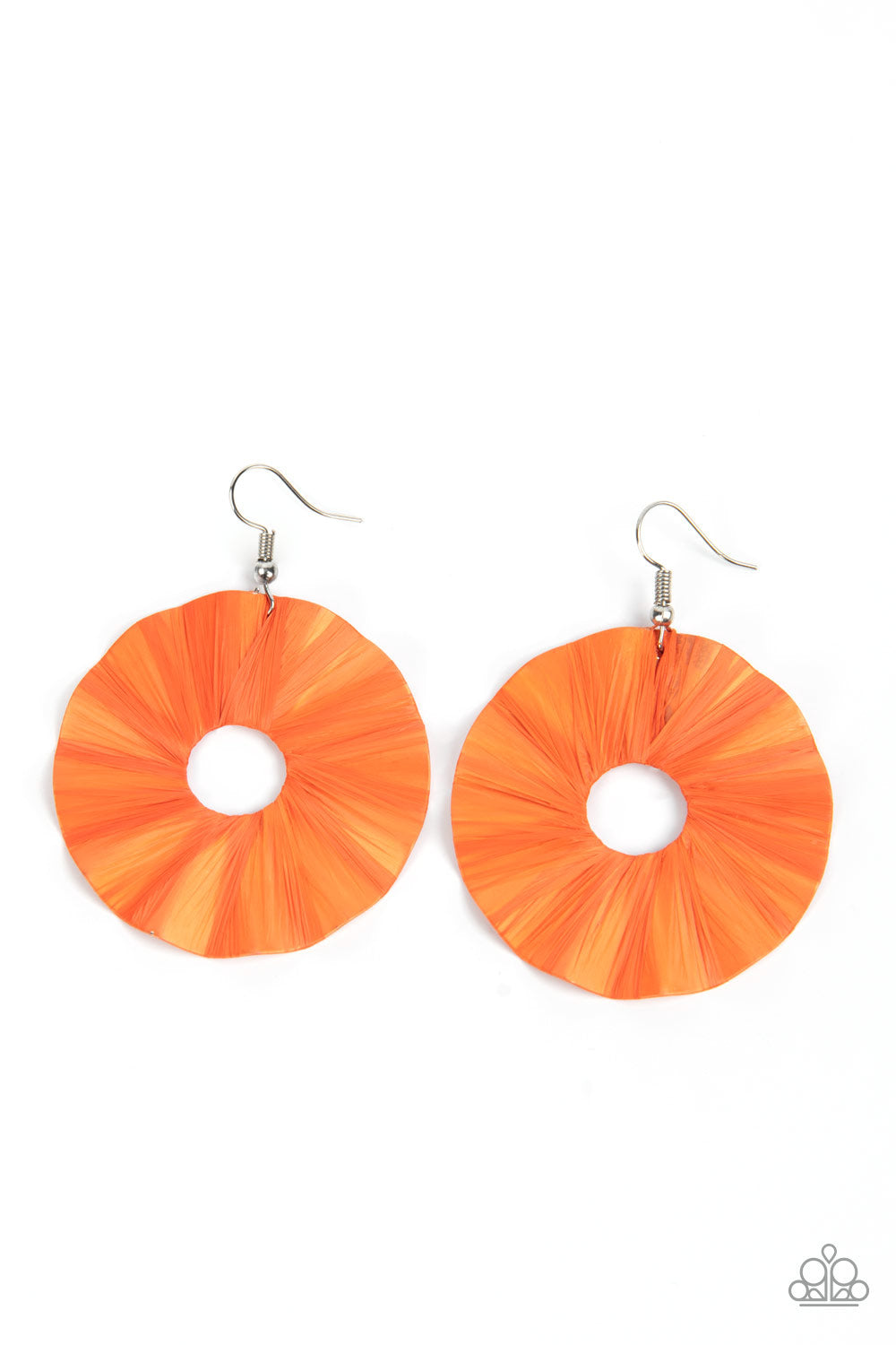 Paparazzi Accessories - Fan the Breeze - Orange earrings
