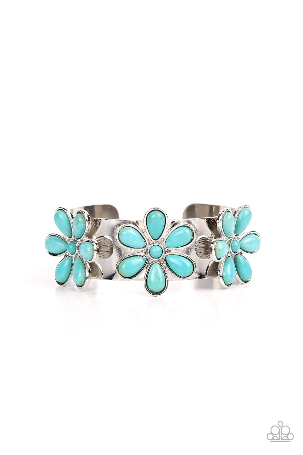 Paparazzi Accessories - Desert Flower Patch - Blue bracelet