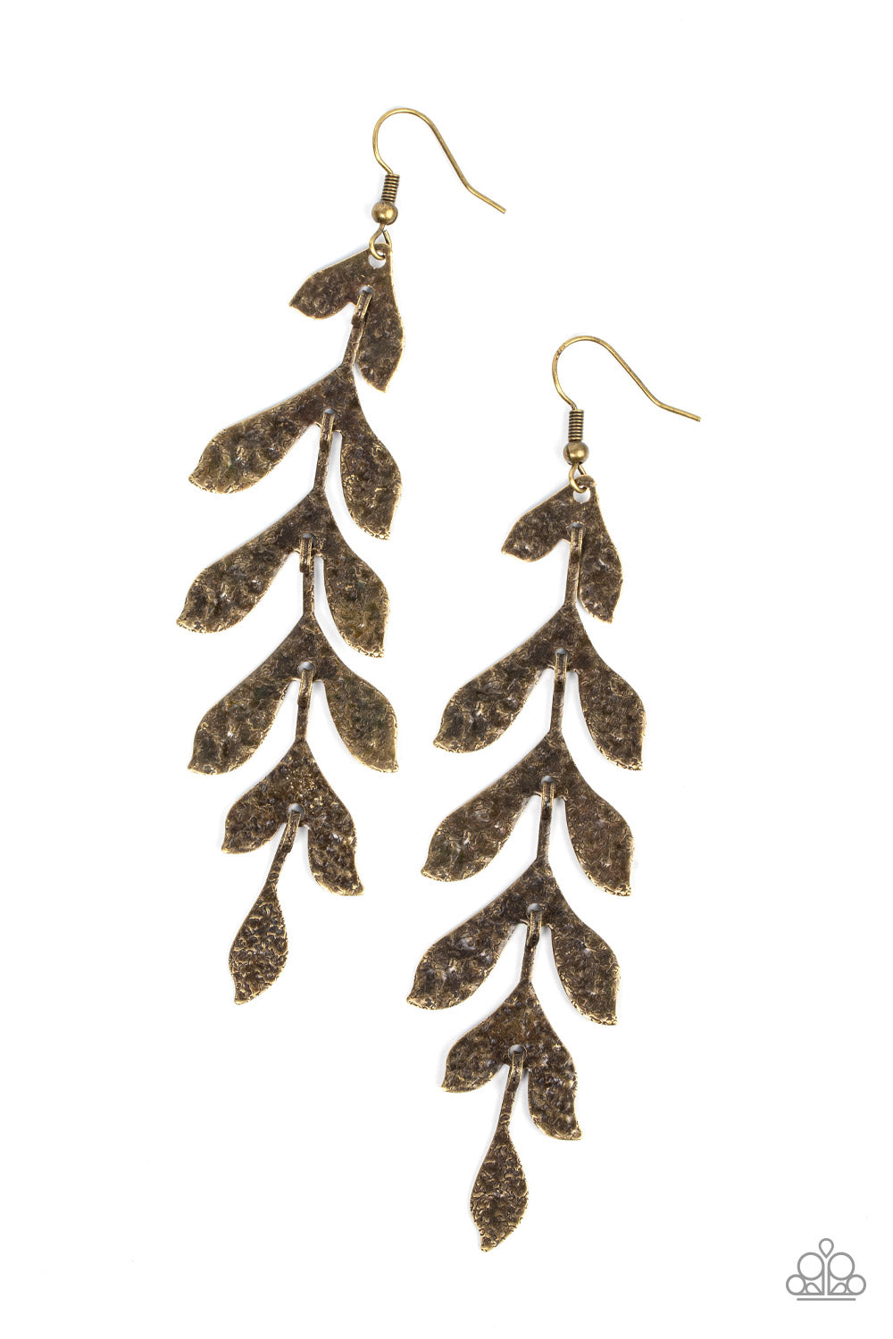 Paparazzi Accessories - Lead From the FROND - Brass earrings