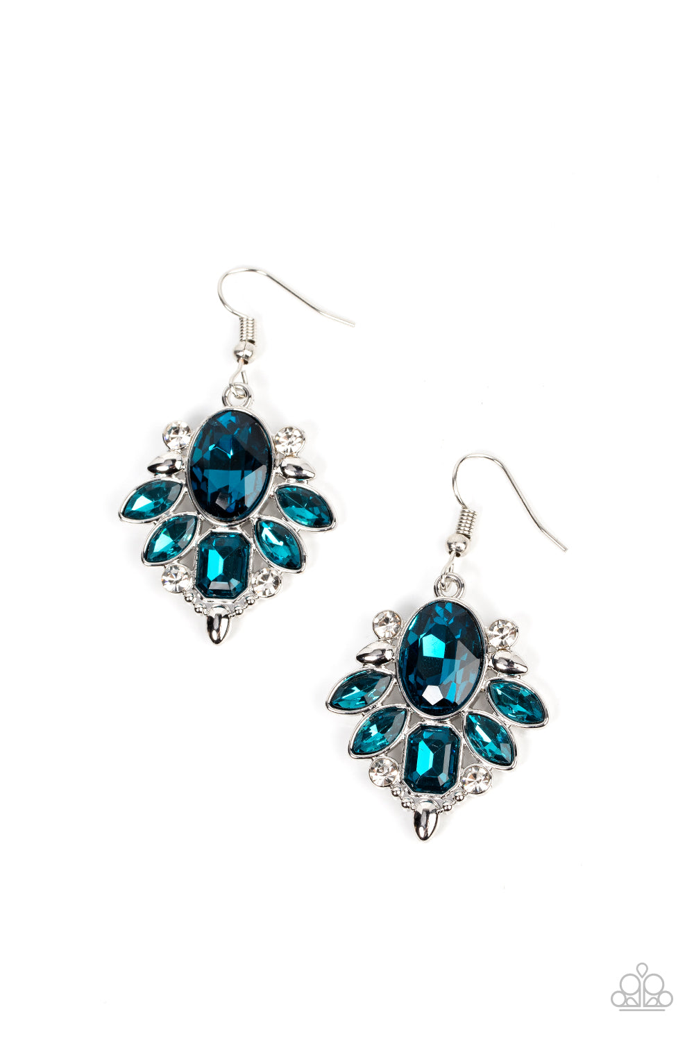 Paparazzi accessories - Glitzy Go-Getter - Blue earrings