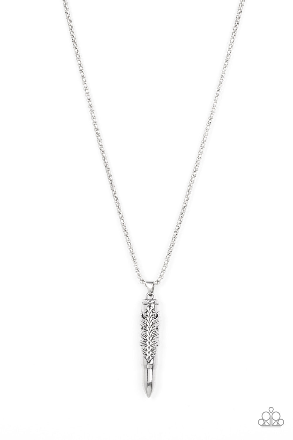 Paparazzi Accessories - Mysterious Marksman - Silver necklace
