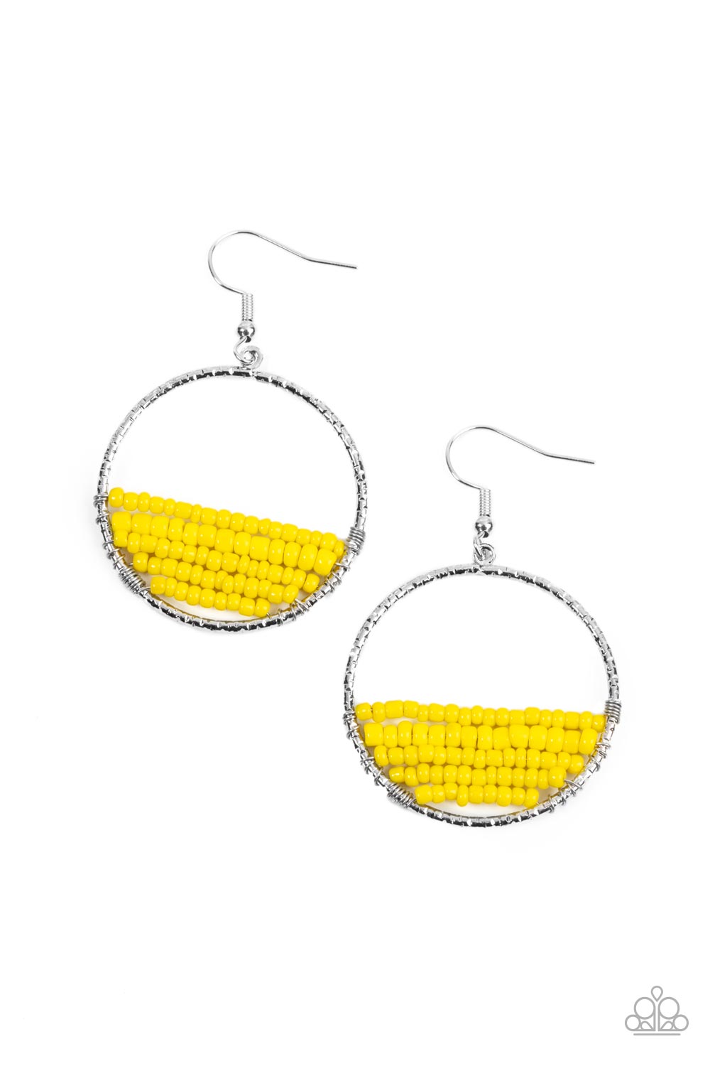 Paparazzi Accessories - Head-Over-Horizons - Yellow earrings