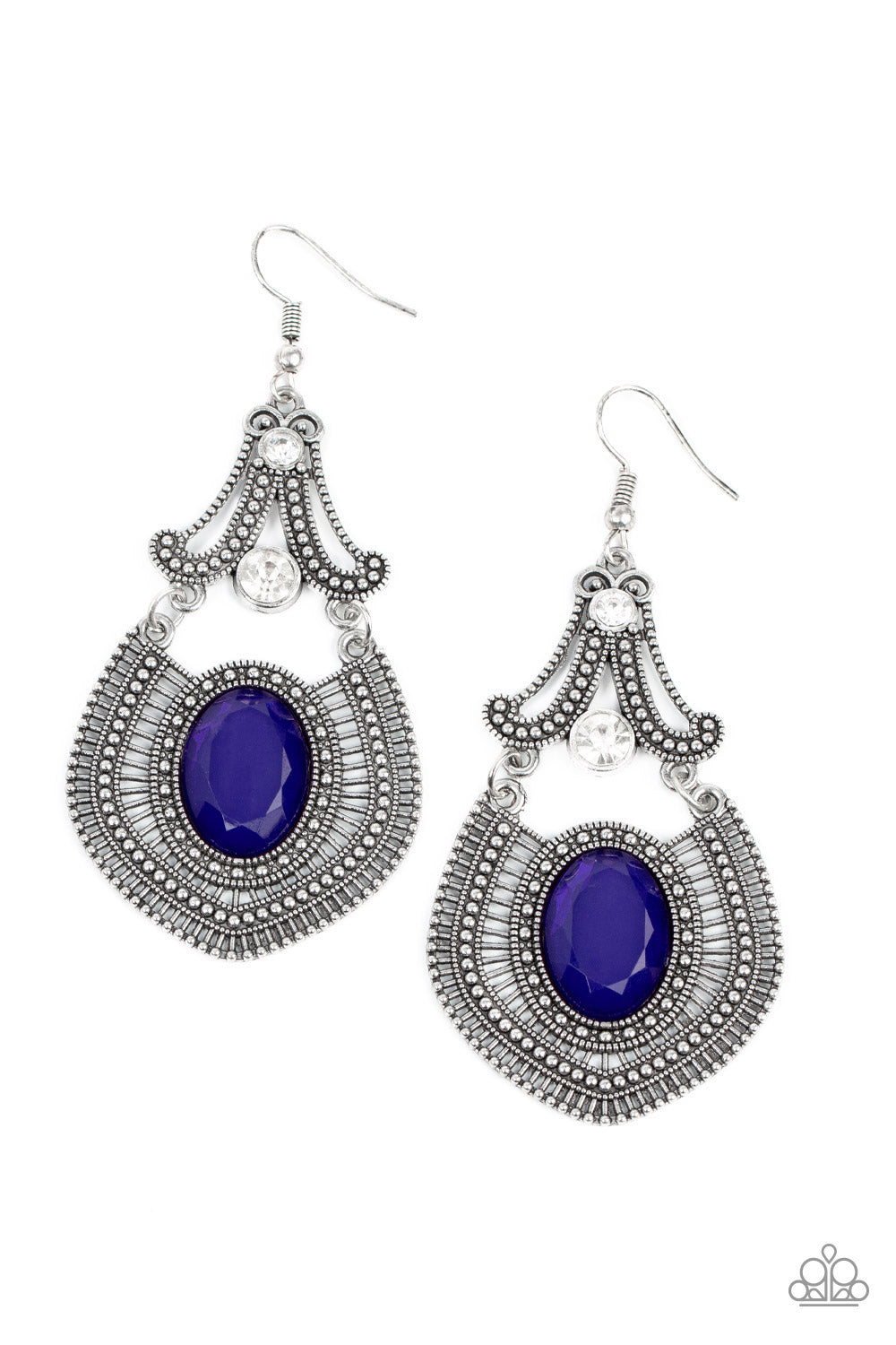 Paparazzi Accessories - Panama Palace - Blue earrings
