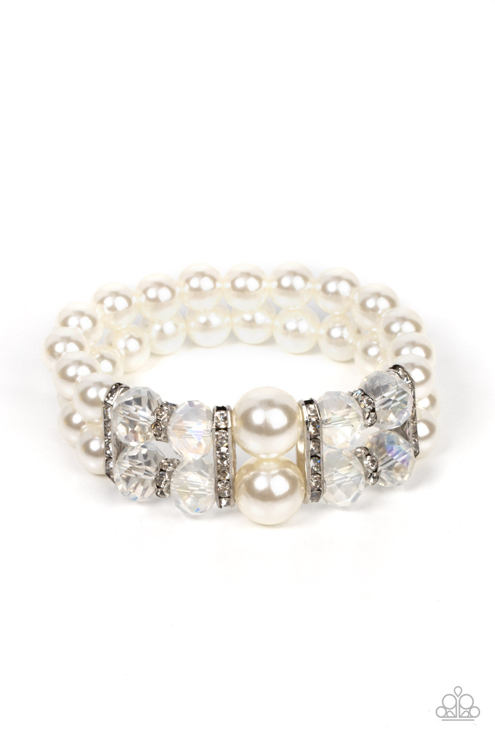 Paparazzi Accessories -Timelessly Tea Party - White bracelet