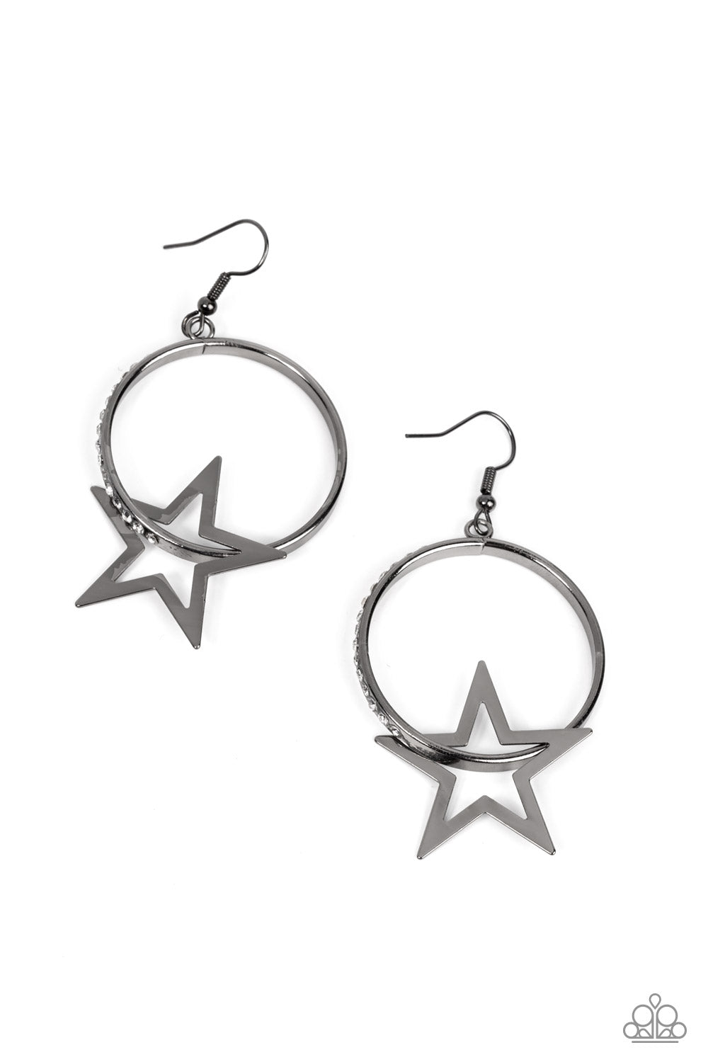 Paparazzi Accessories- Superstar Showcase - Black earrings
