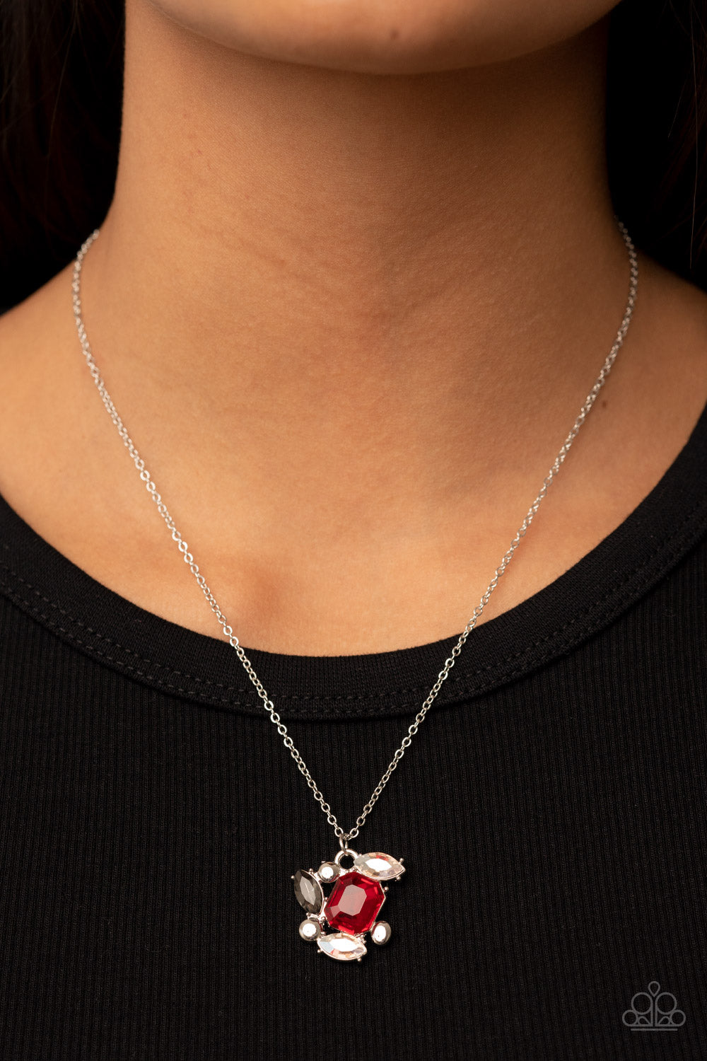 Paparazzi Accessories - Prismatic Projection - Red necklace