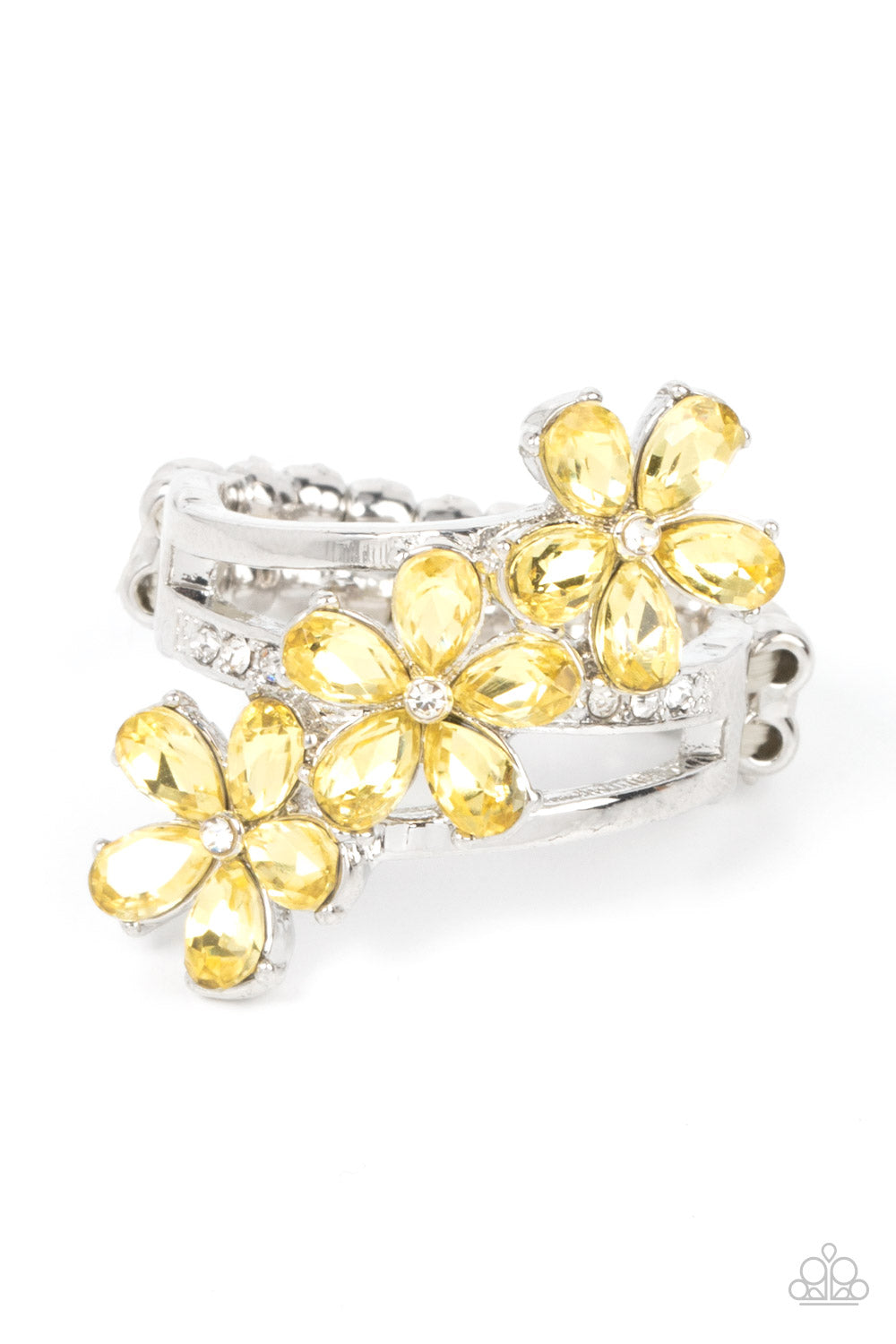 Paparazzi Accessories - Posh Petals - Yellow ring