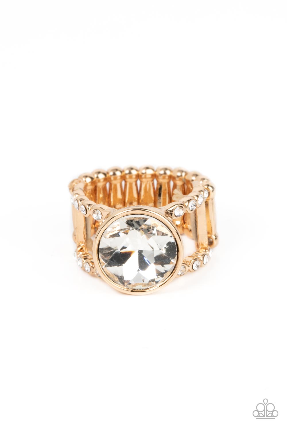 Paparazzi Accessories - High Roller Sparkle - Gold ring