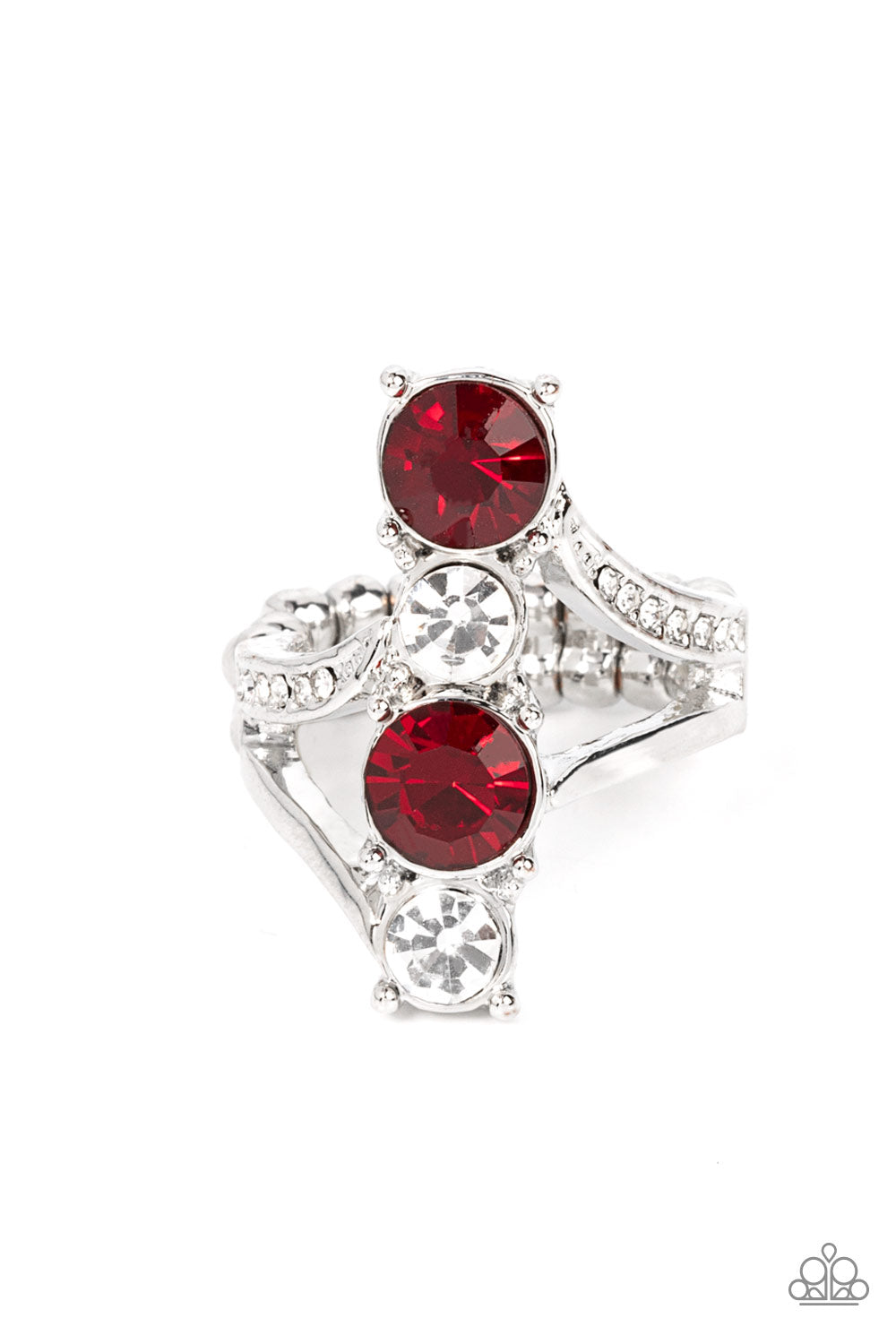 Paparazzi Accessories - Duplicating Dazzle - Red ring