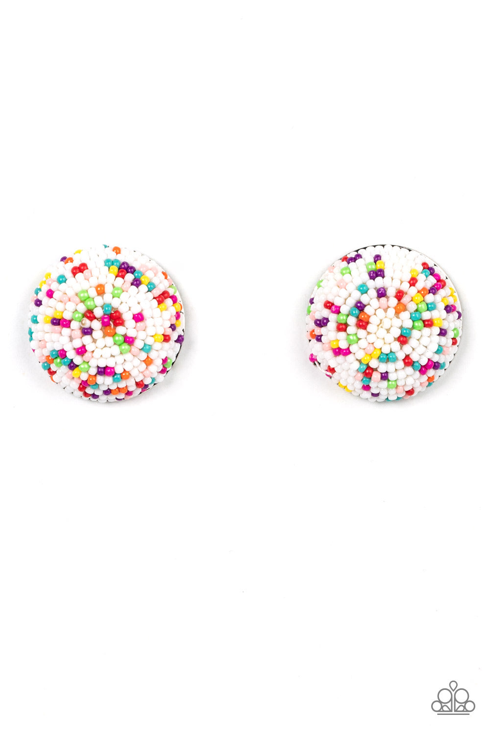Paparazzi Accessories - Kaleidoscope Sky - White earrings