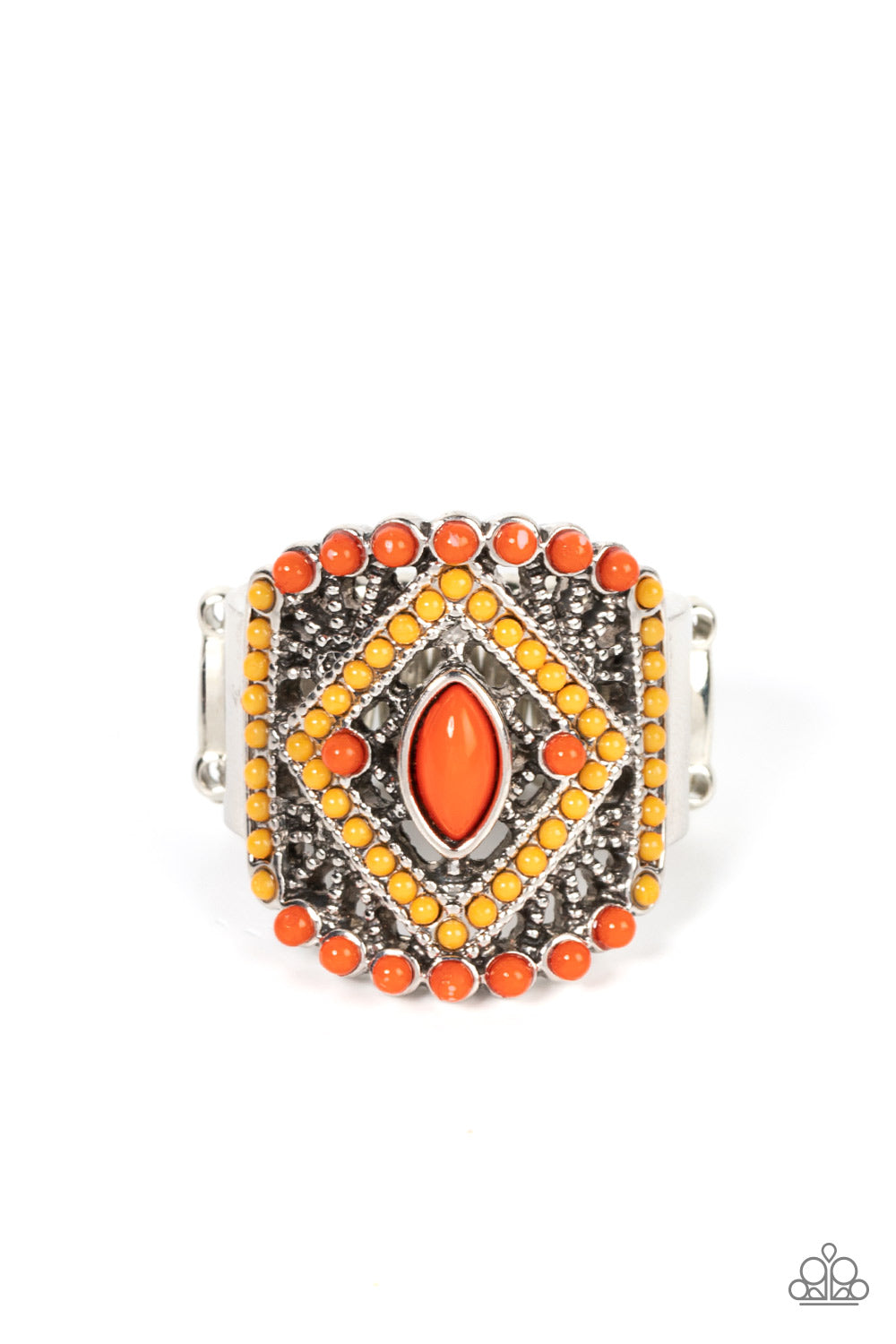 Paparazzi Accessories - Amplified Aztec - Orange ring