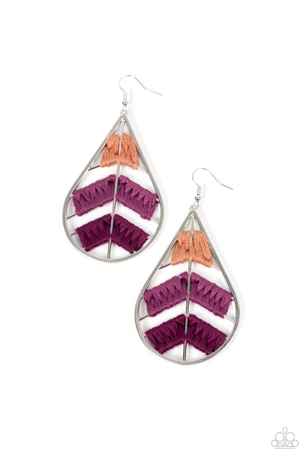 Paparazzi Accessories - Nice Threads - Purple earrings
