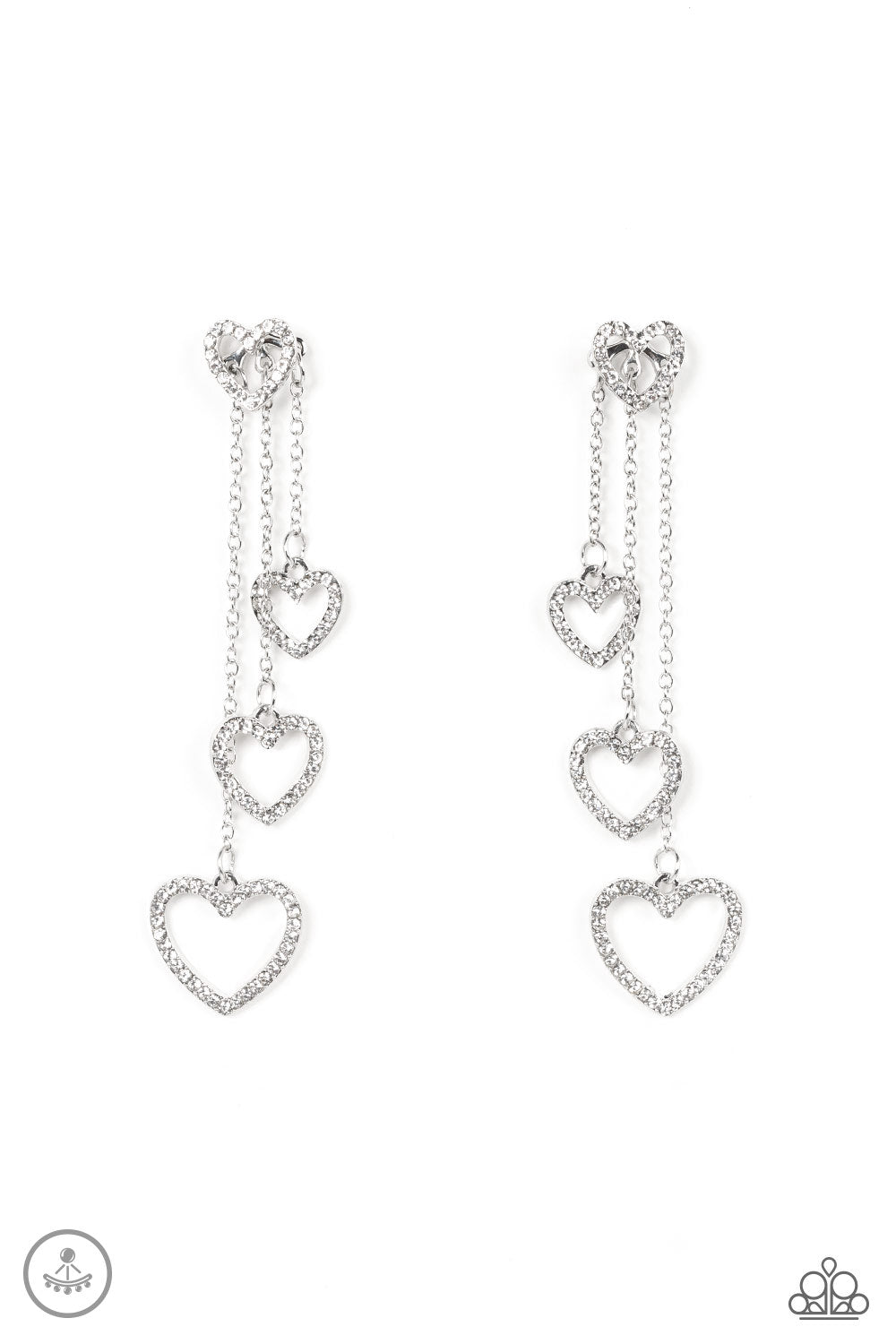 Paparazzi Accessories - Falling In Love - White earrings