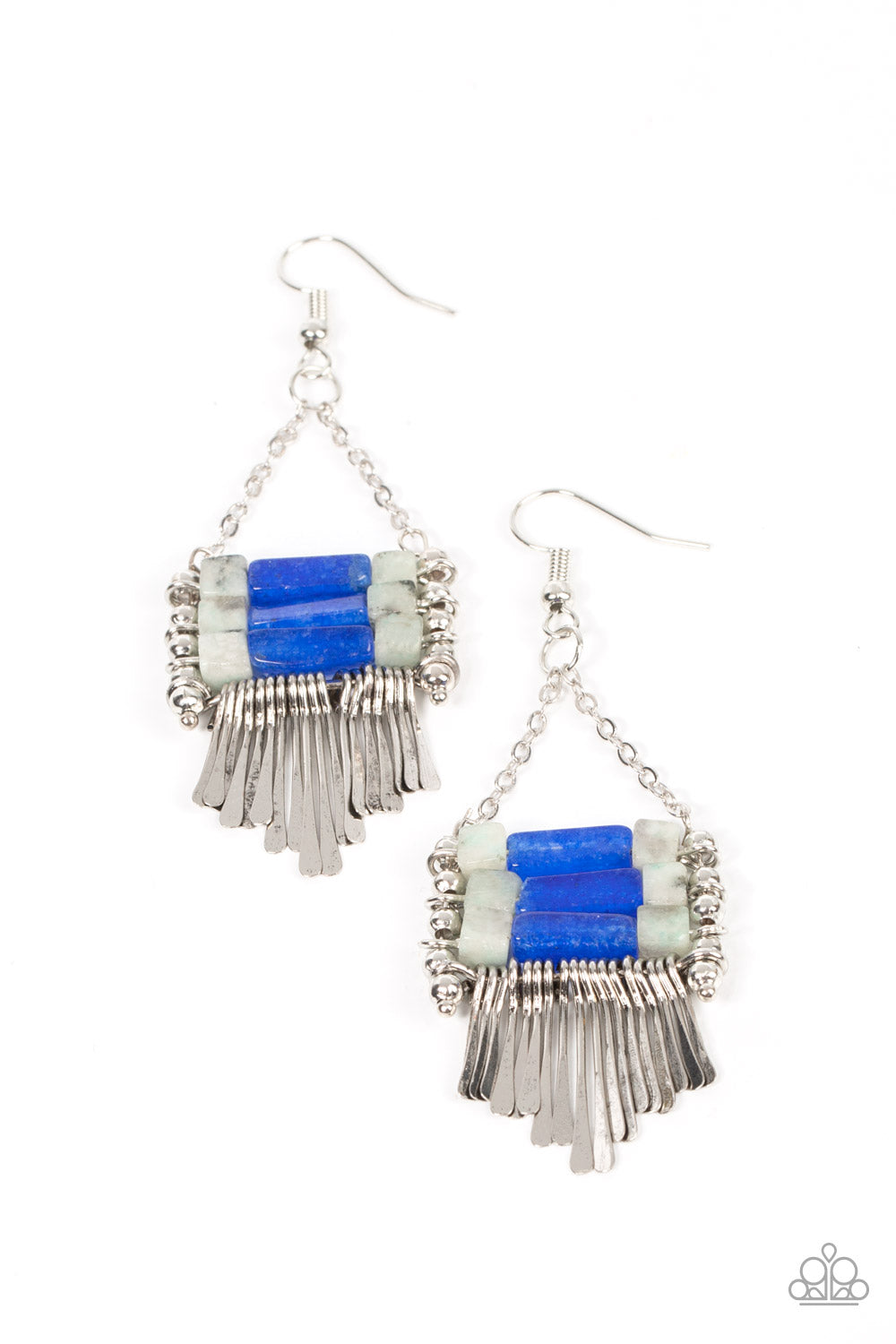 Paparazzi Accessories - Riverbed Bounty - Blue earrings