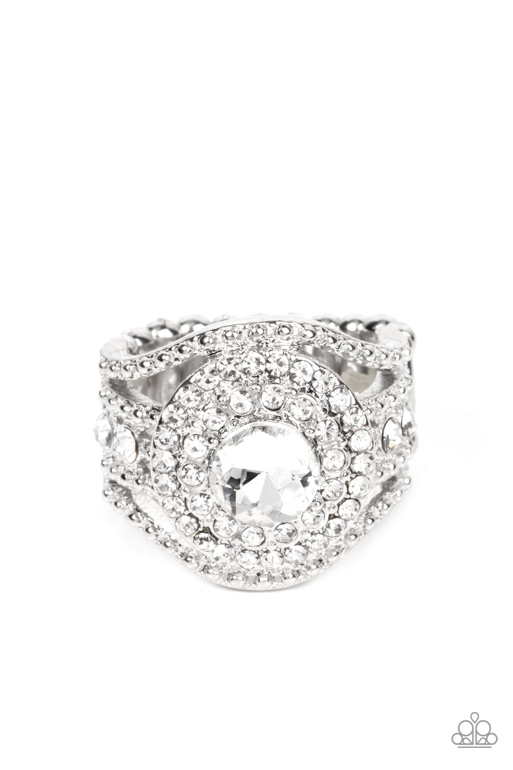 Paparazzi Accessories - Understated Drama - White ring