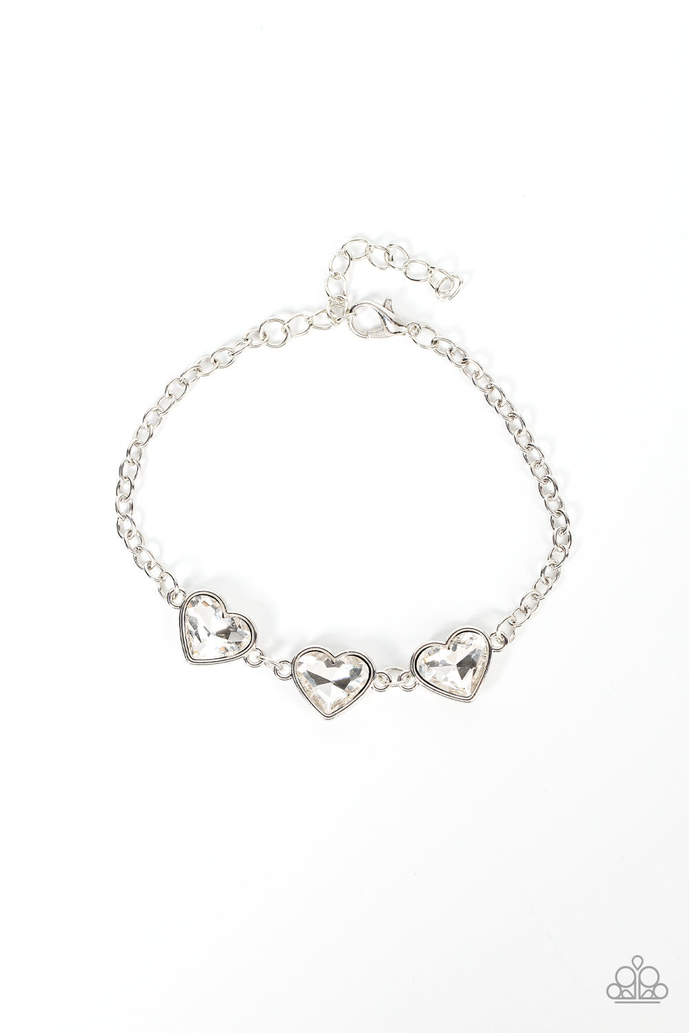 Paparazzi Accessories - Little Heartbreaker - White bracelet