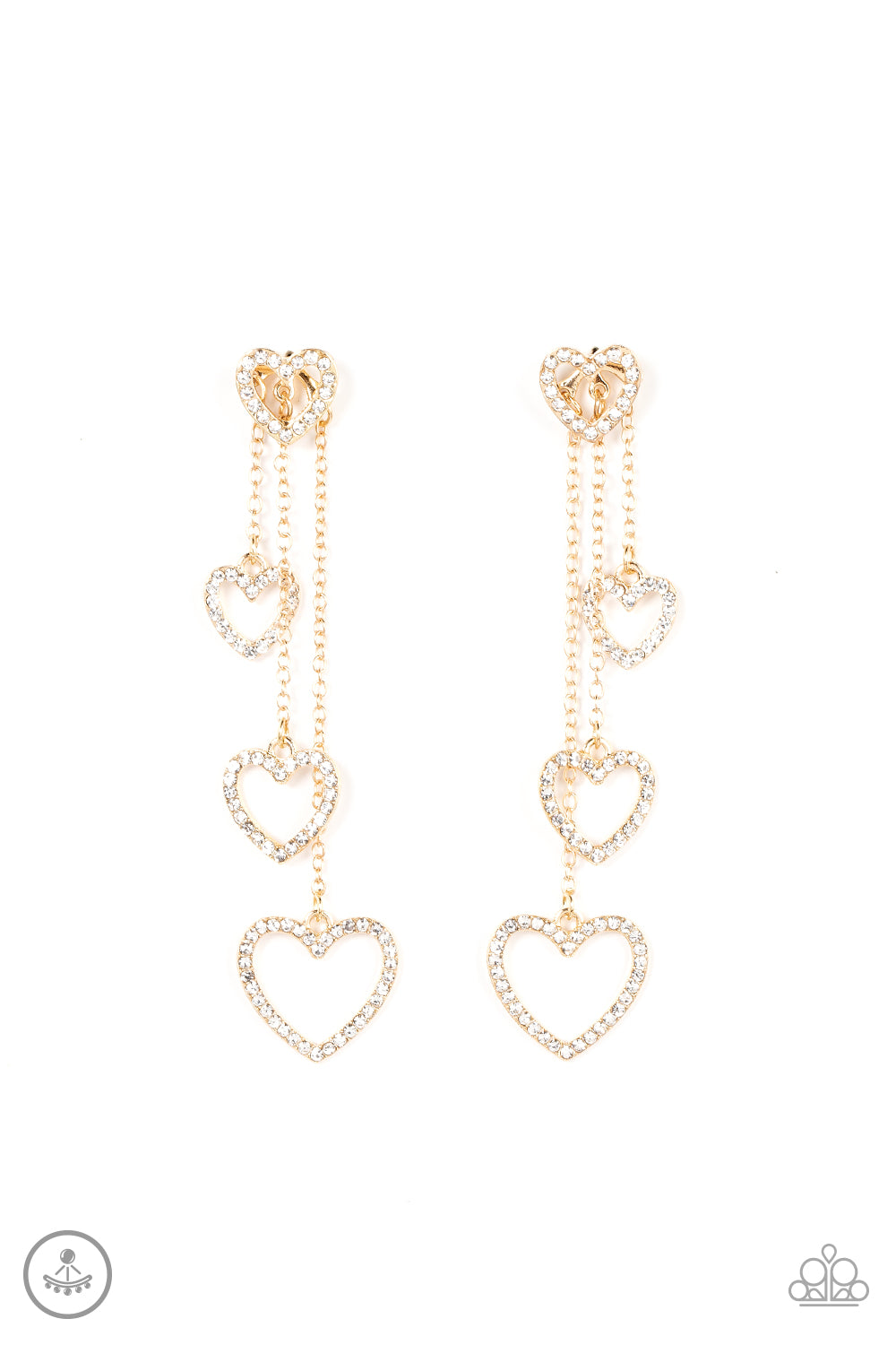 Paparazzi Accessories - Falling In Love - Gold earrings