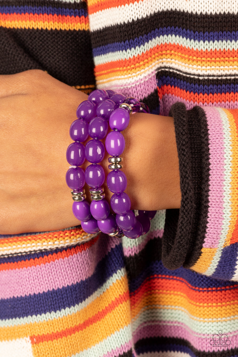 Paparazzi Accessories - Coastal Coastin - Purple bracelet