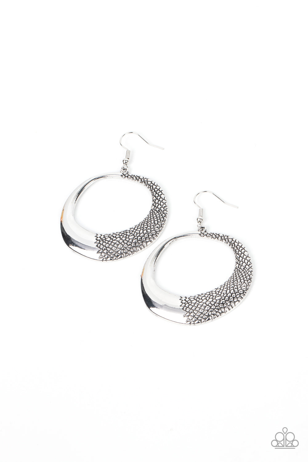 Paparazzi Accessories - Downtown Jungle - Silver earrings