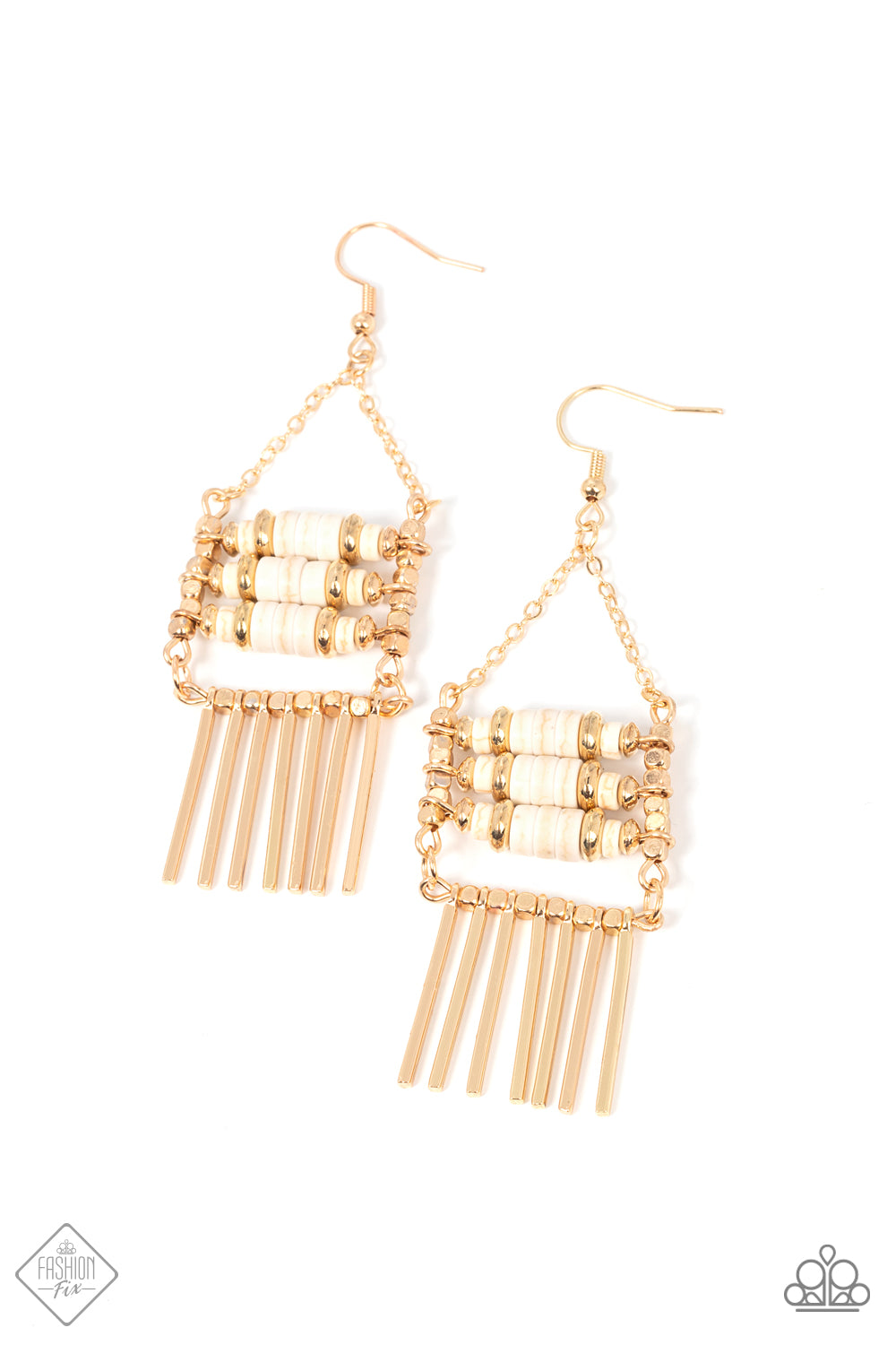 Paparazzi Accessories - Tribal Tapestry - Gold earrings