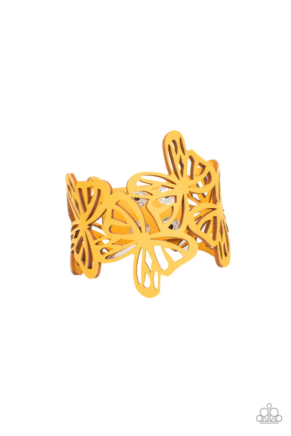 Paparazzi Accessories - Butterfly Breeze - Yellow bracelet