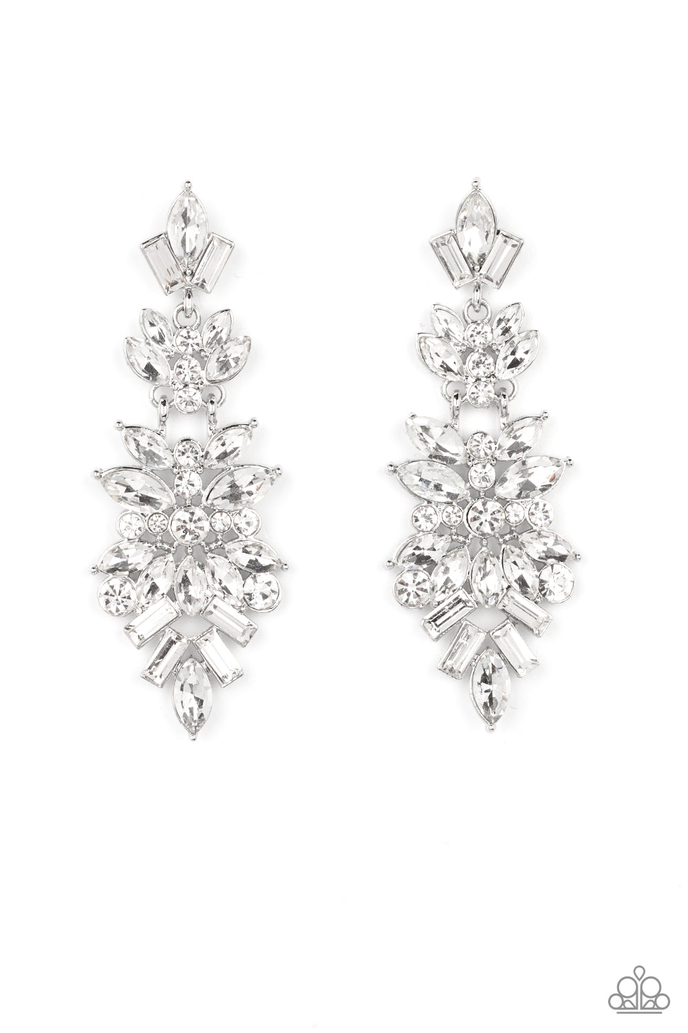 Paparazzi Accessories - Frozen Fairytale - White earrings