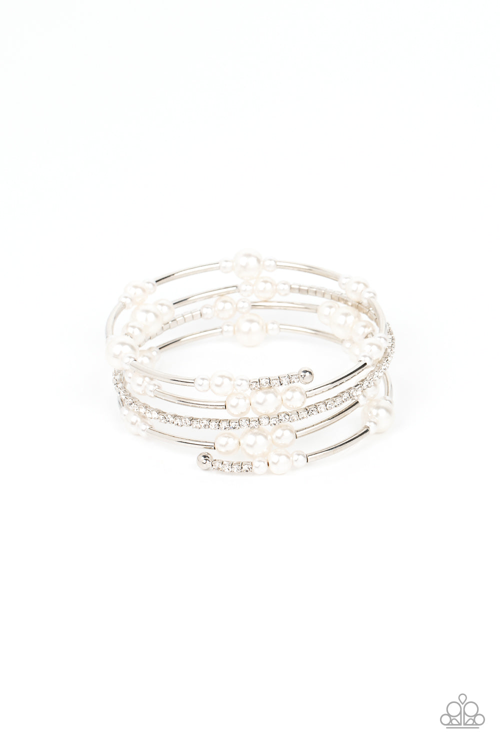 Paparazzi Accessories -Marina Masterpiece - White bracelet