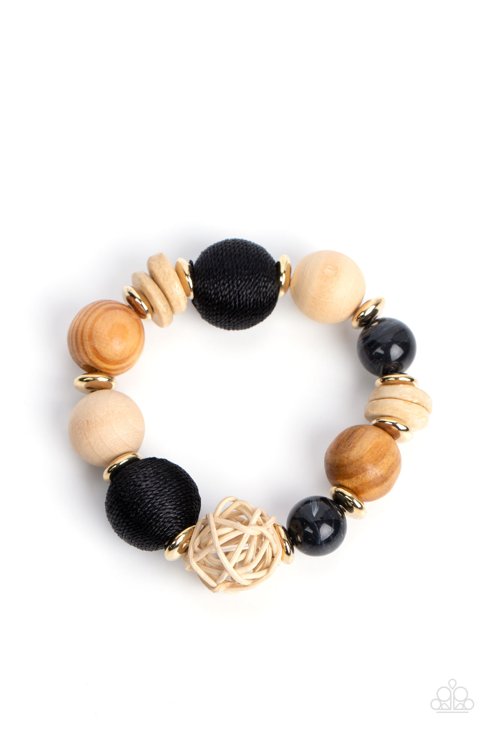 Paparazzi Accessories - Happily Homespun - Black bracelet
