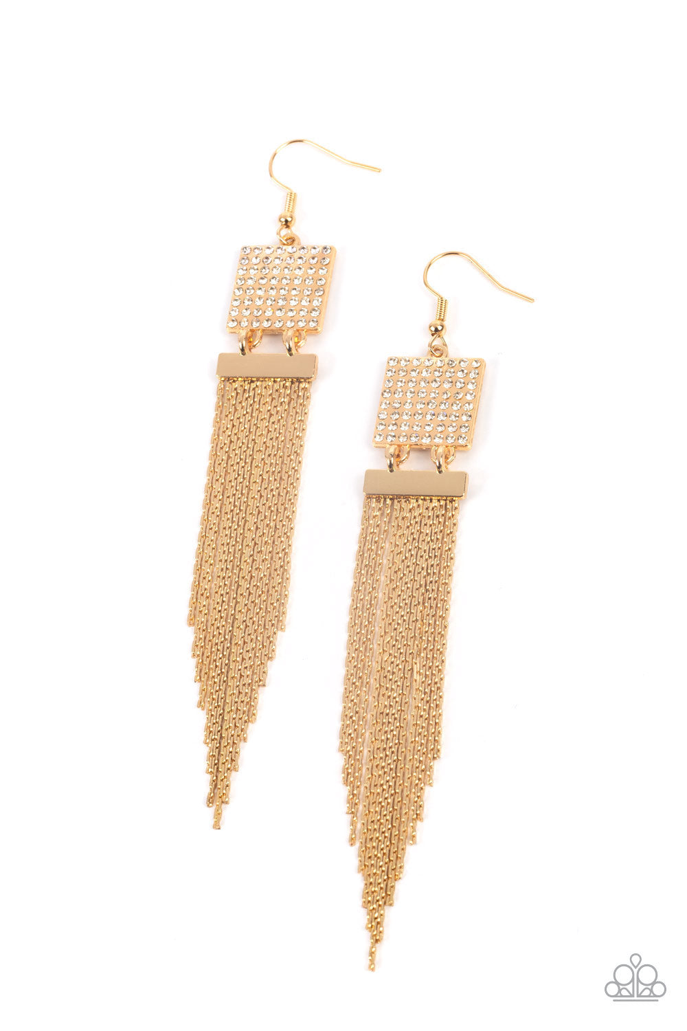 Paparazzi Accessories - Dramatically Deco - Gold earrings