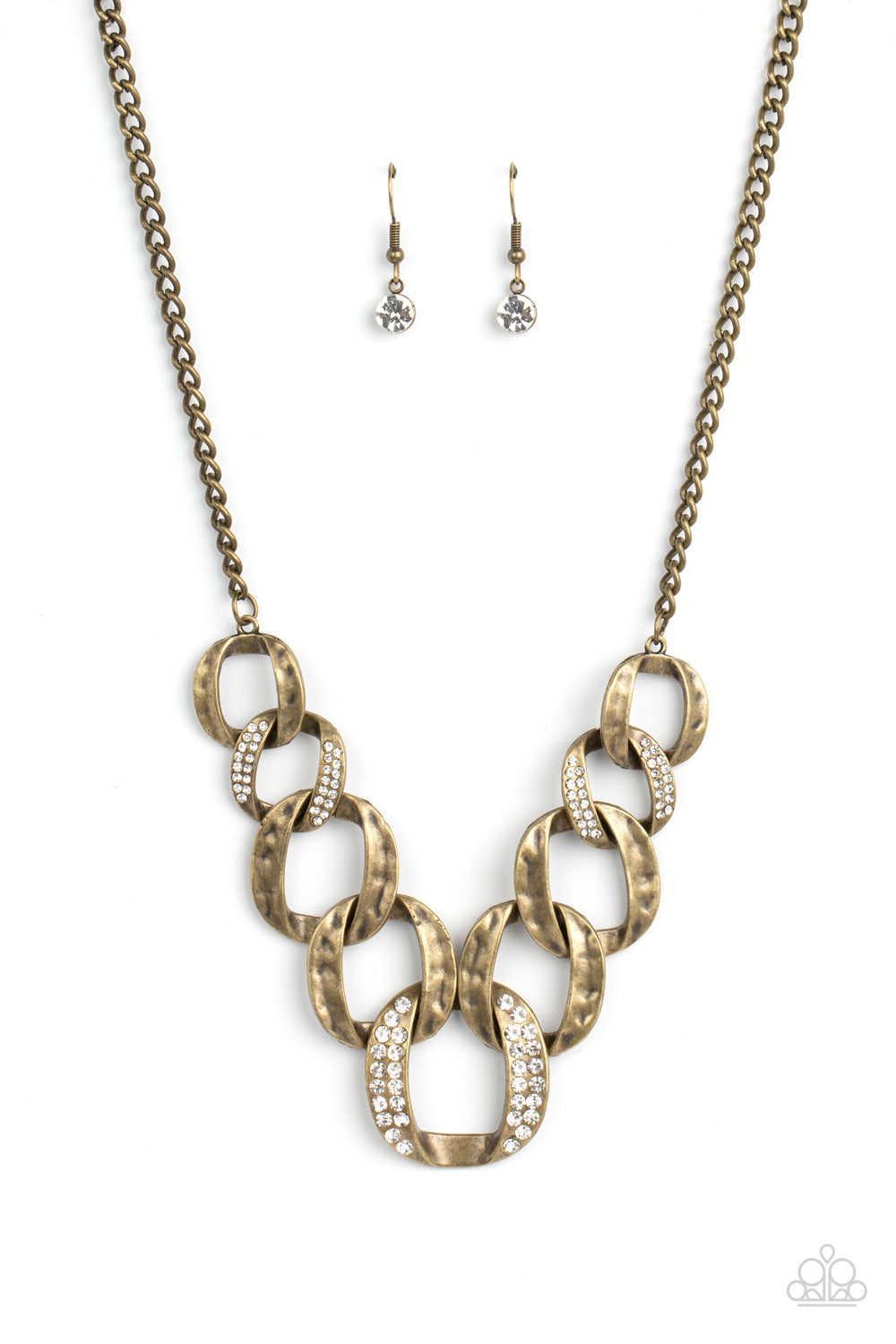 Paparazzi Accessories - Bombshell Bling - Brass necklace