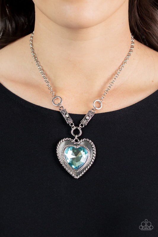 Paparazzi Accessories - Heart Full of Fabulous - Blue necklace