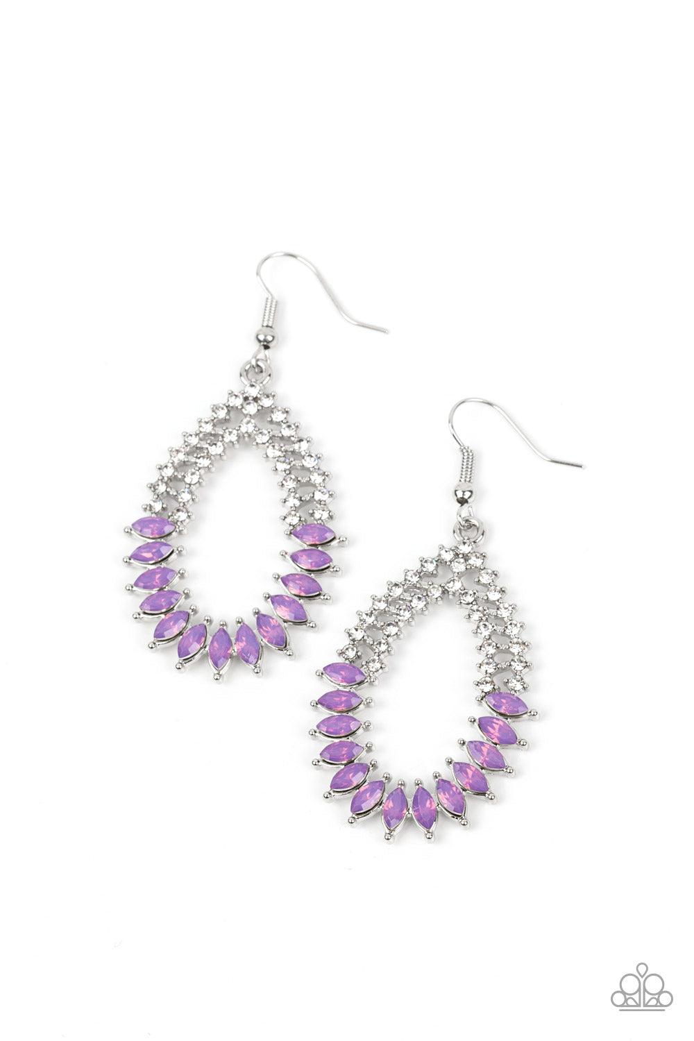 Paparazzi Accessories - Lucid Luster - Purple earrings