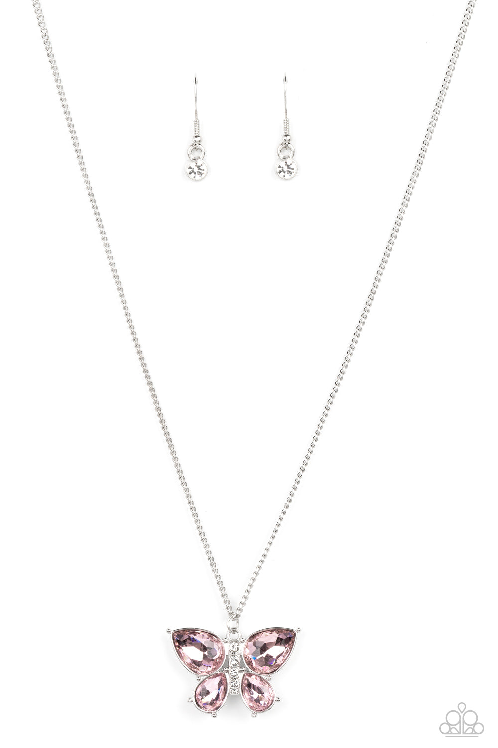 Paparazzi Accessories - Free-Flying Flutter - Pink necklace