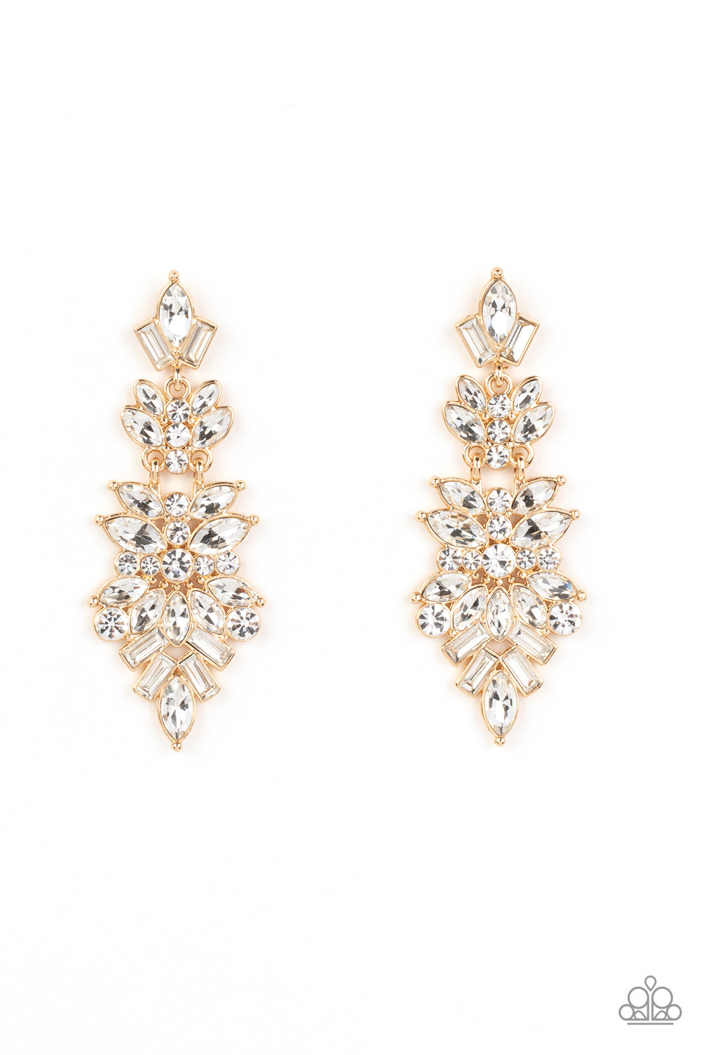 Paparazzi Accessories - Frozen Fairytale - Gold earrings
