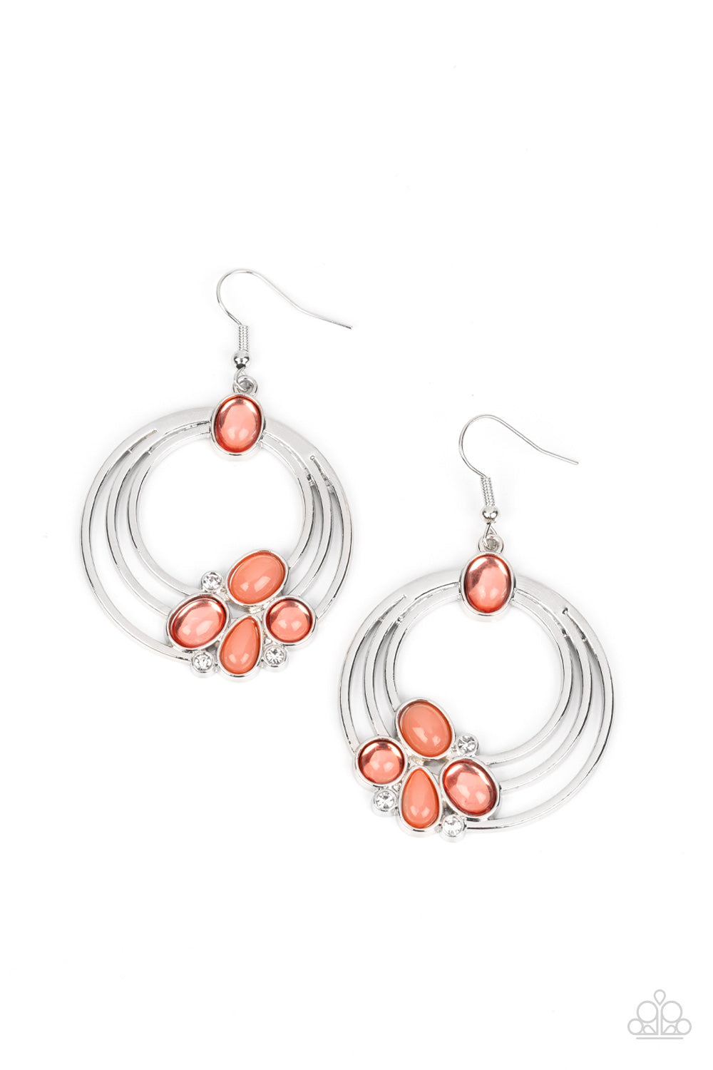 Paparazzi Accessories - Dreamy Dewdrops - Orange earrings