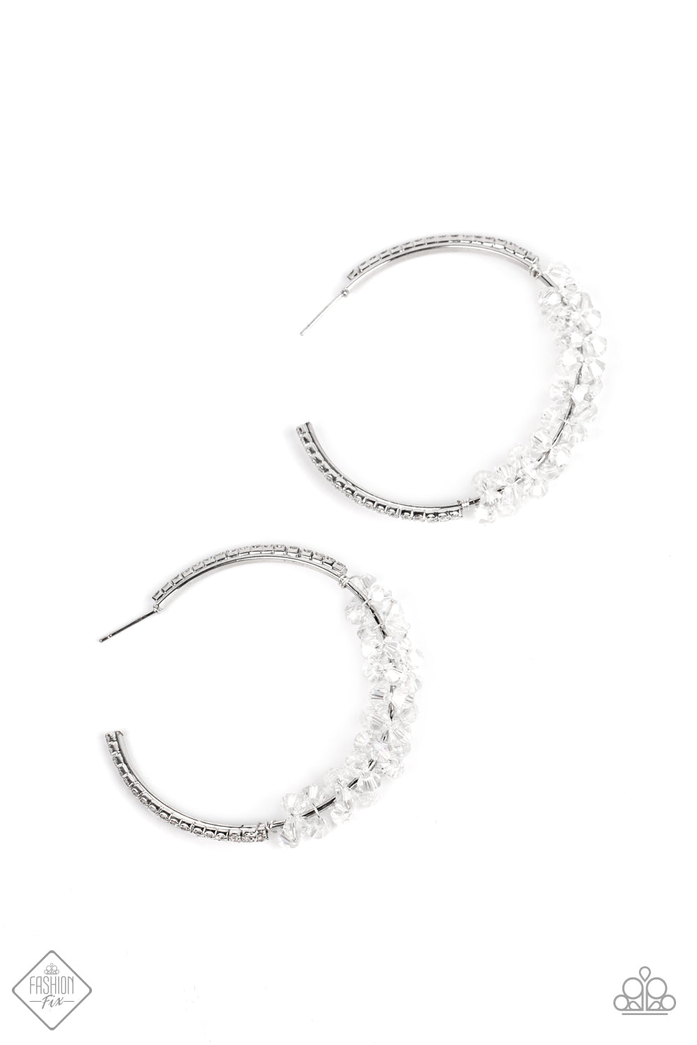 Paparazzi Accessories - Bubble-Bursting Bling - White earrings