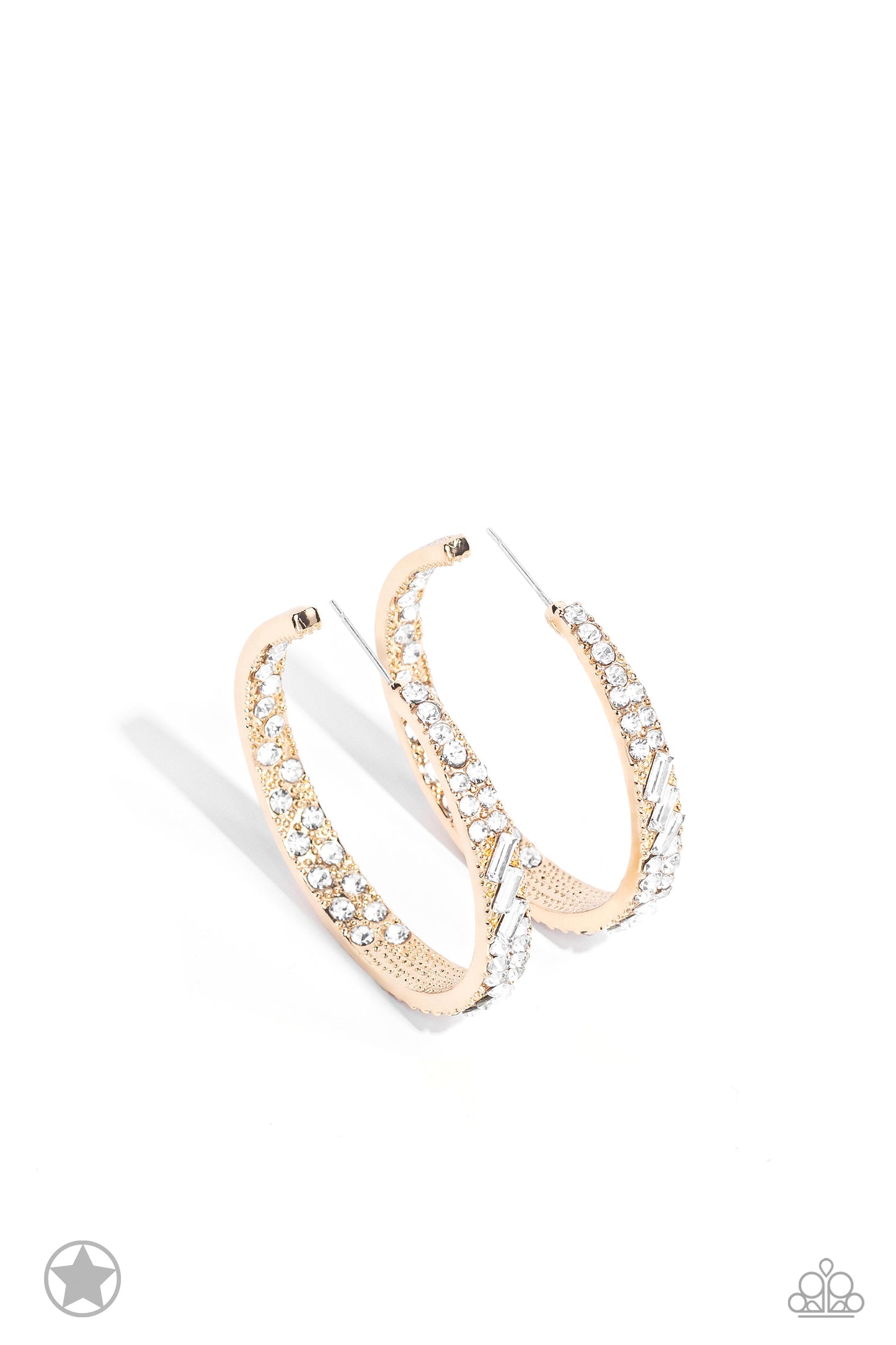 Paparazzi Accessories - GLITZY By Association - Gold earrings