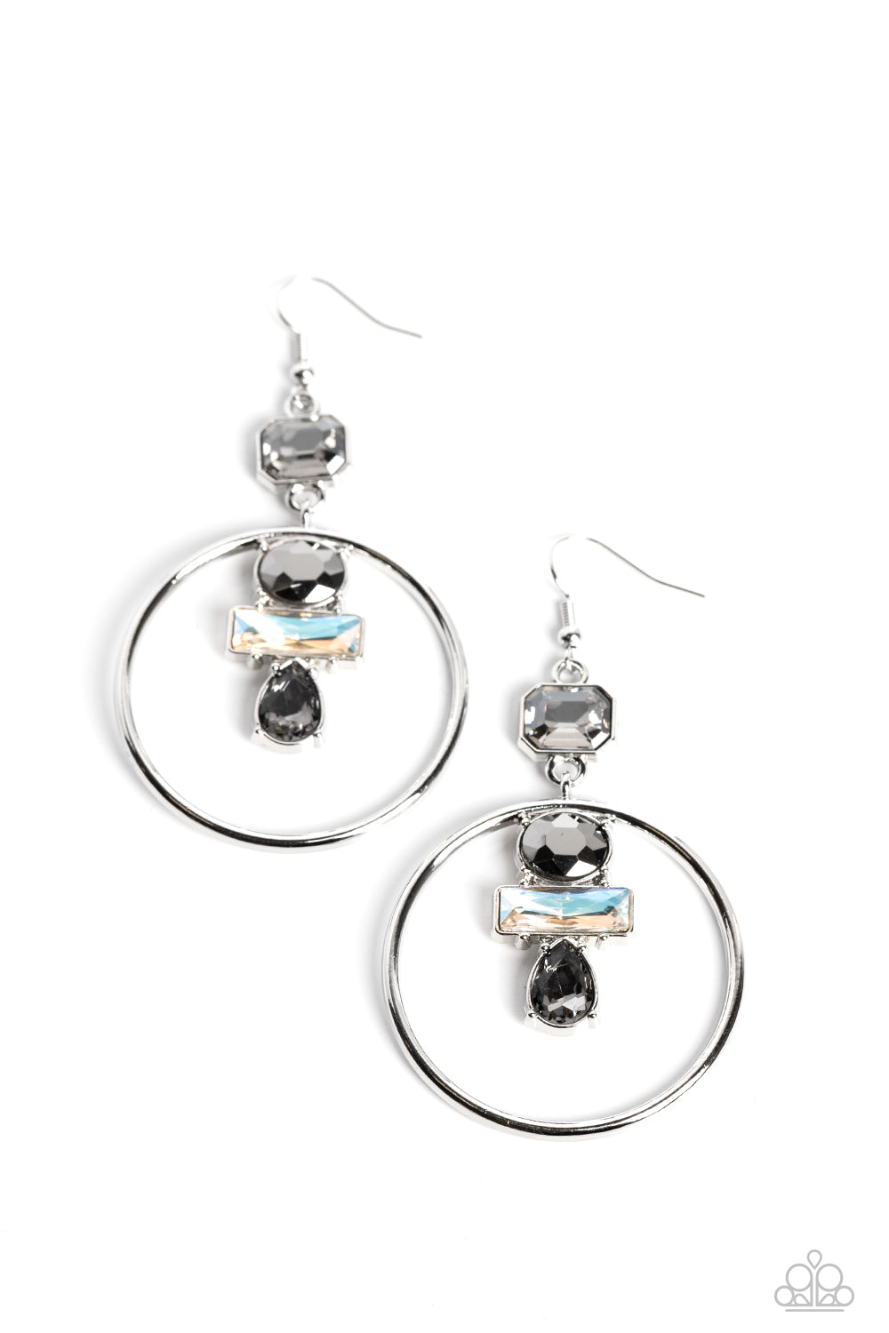 Paparazzi Accessories - Geometric Glam - Silver earrings