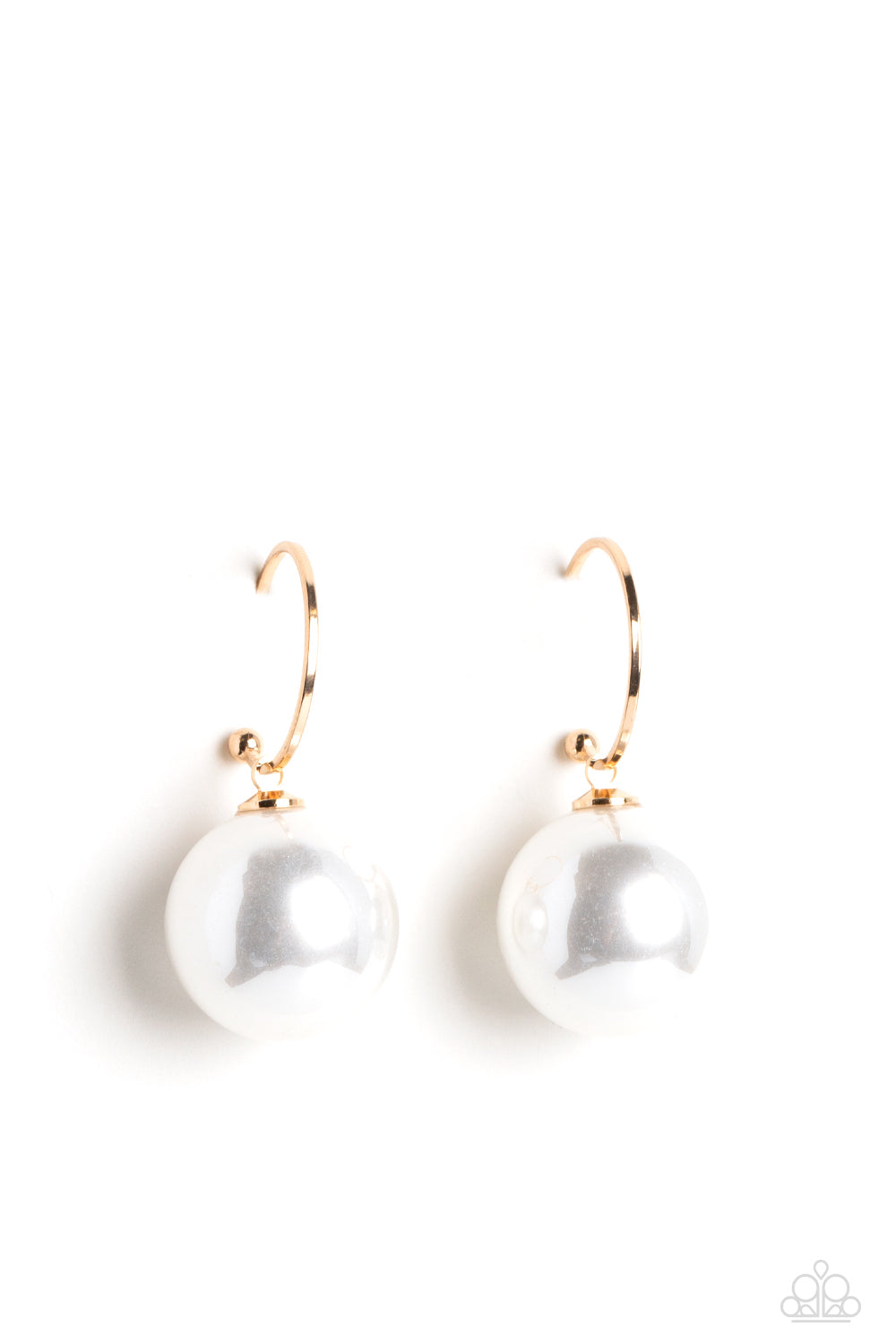 Paparazzi Accessories - PEARL of My Eye - Gold earrings