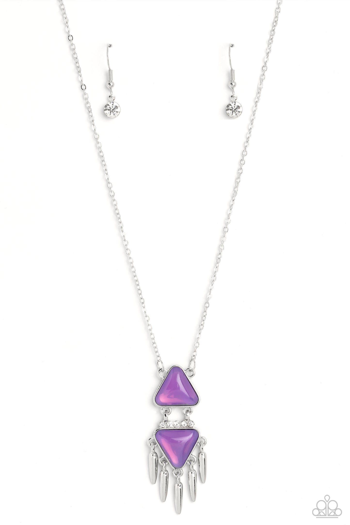 Paparazzi Accessories - Under the FRINGE - Purple earrings