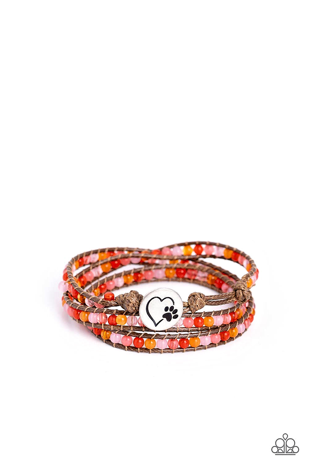 Paparazzi Accessories - PAW-sitive Thinking - Orange bracelet