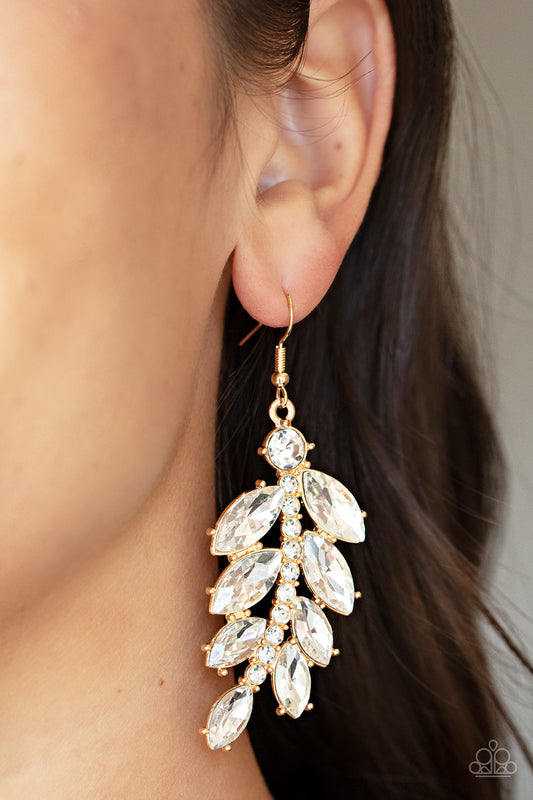 Paparazzi Accessories - Ice Garden Gala - Gold earrings