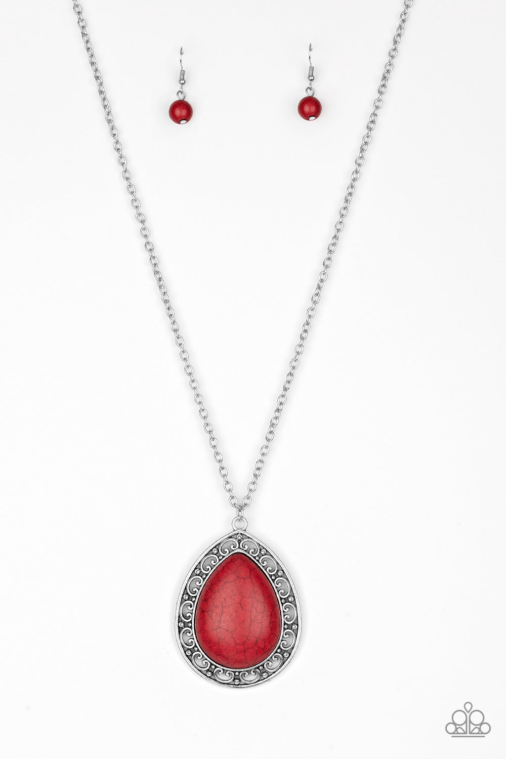 Paparazzi Accessories - Full Frontier - Red Necklace
