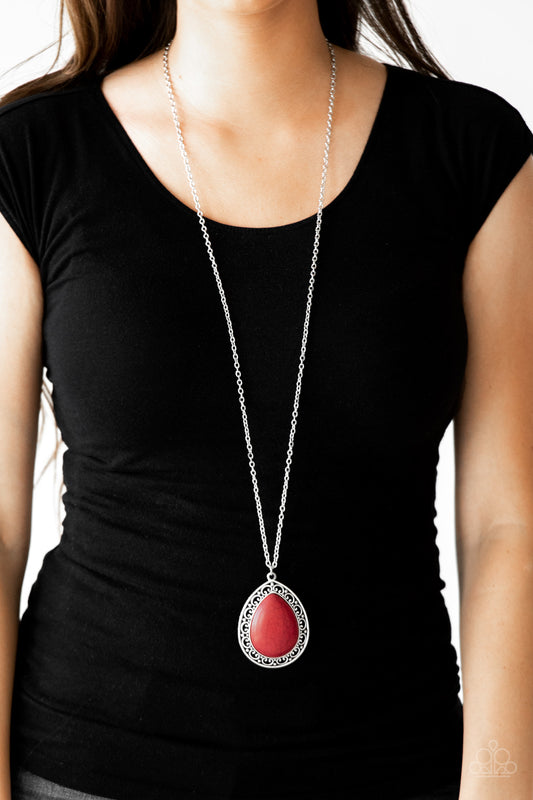 Paparazzi Accessories - Full Frontier - Red Necklace