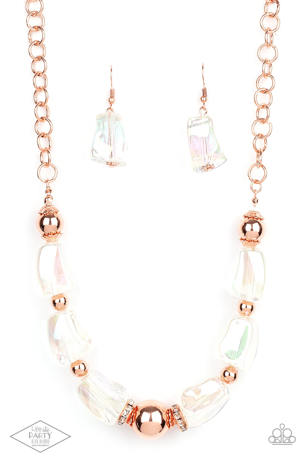 Paparazzi Accessories - Iridescently Ice Queen - Copper necklace