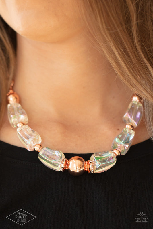 Paparazzi Accessories - Iridescently Ice Queen - Copper necklace