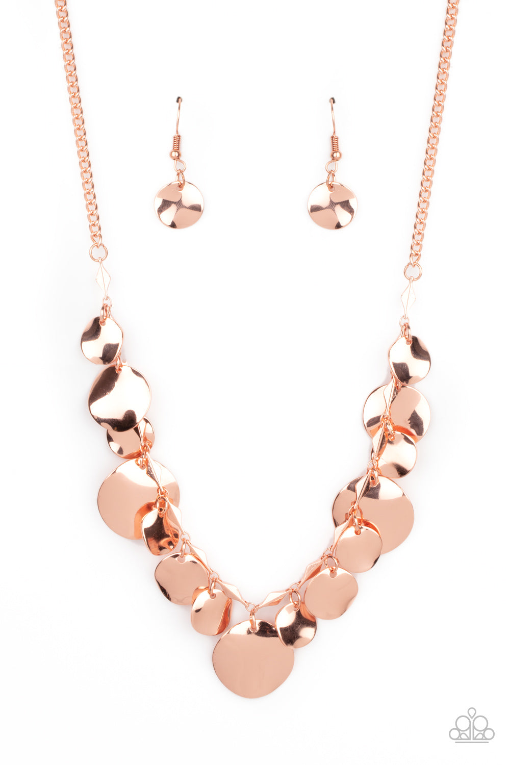 Paparazzi Accessories - GLISTEN Closely - Copper necklace