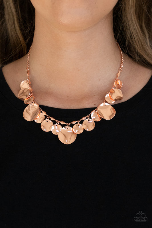 Paparazzi Accessories - GLISTEN Closely - Copper necklace