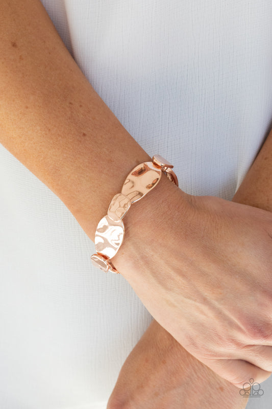 Paparazzi Accessories - Absolutely Applique - Rose Gold bracelet