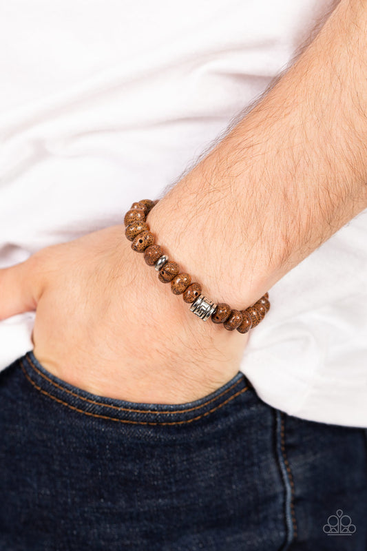 Paparazzi Accessories - Natural State of Mind - Brown Bracelet